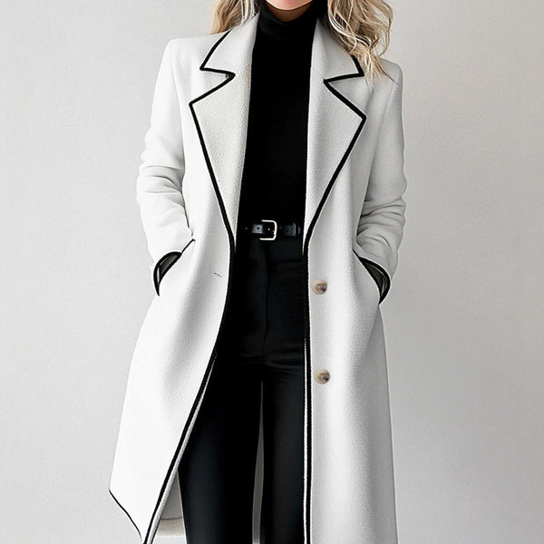 Cozy Contrast Color Coat